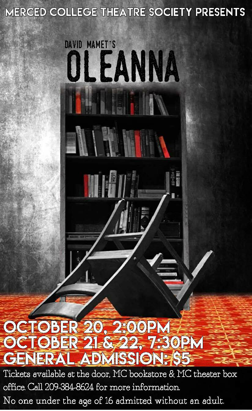 merced college oleanna poster