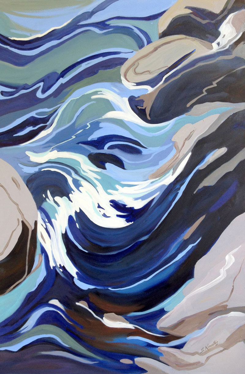 Sierra Art Trails Sandy Kowallis Blue Rapid oil