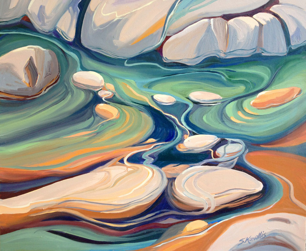 Sierra Art Trails Sandy Kowallis Flowing Softly oil