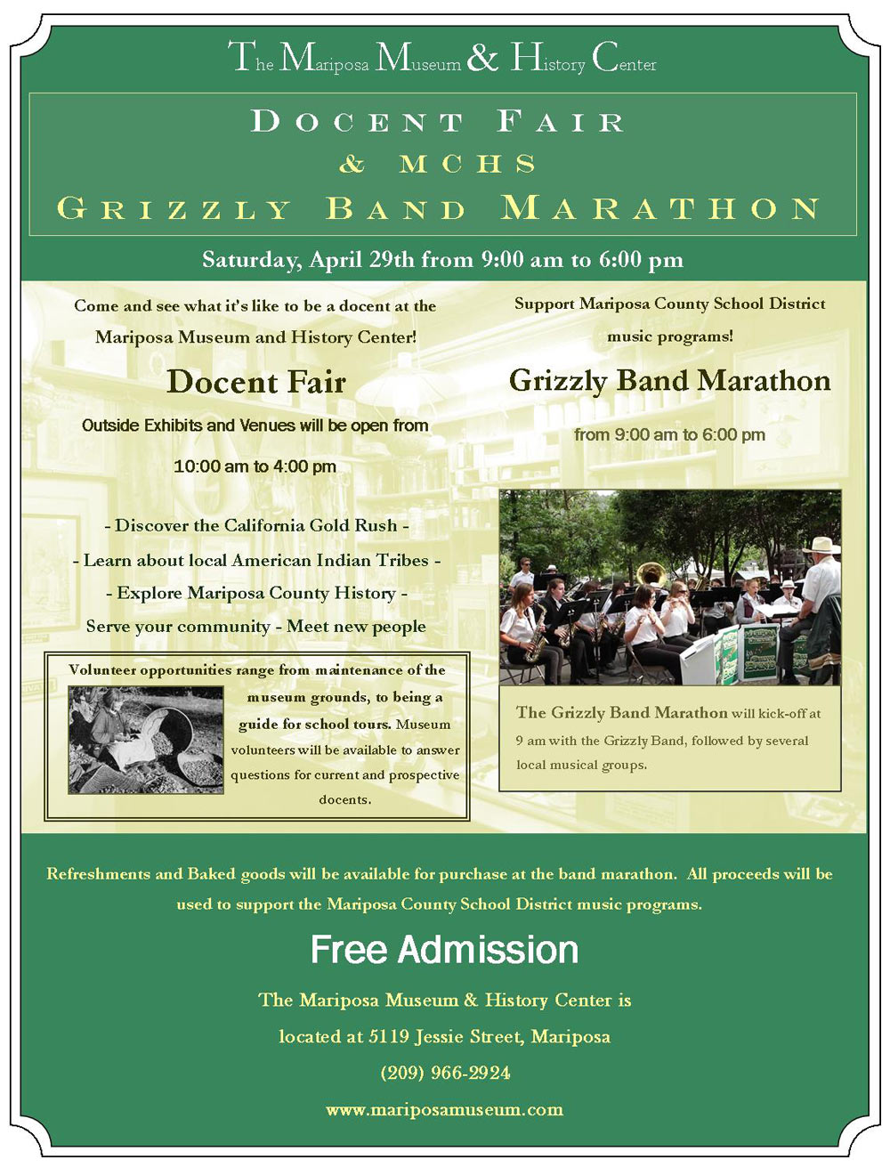 4 29 17 docent fair and band marathon