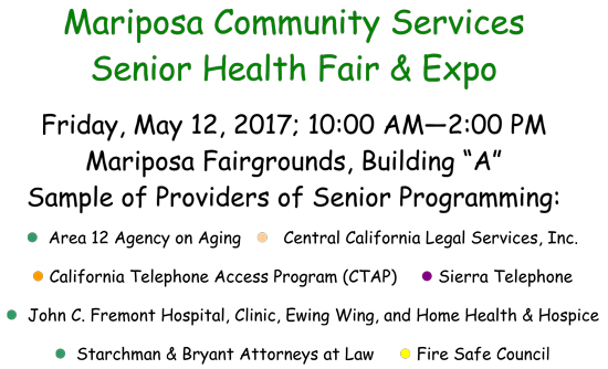 5 12 17 Mariposa Senior Health Fair 1