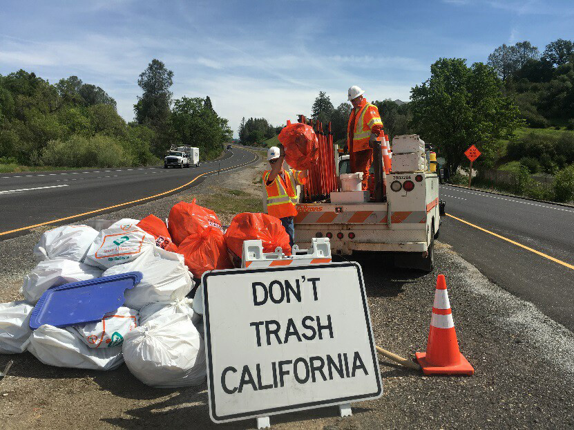 caltrans litter pick up