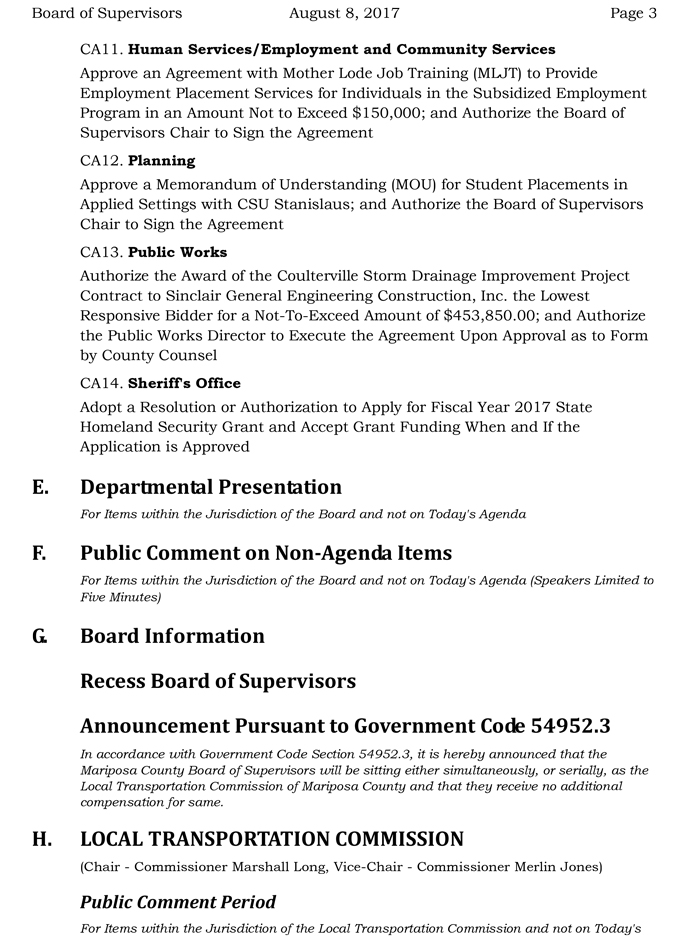 2017 08 08 mariposa county board of supervisors agenda august 8 2018 3