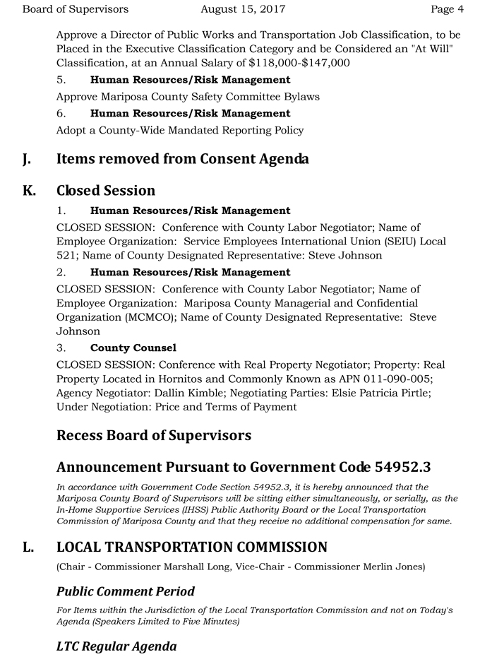 2017 08 15 mariposa county board of supervisors agenda august 15 2017 4