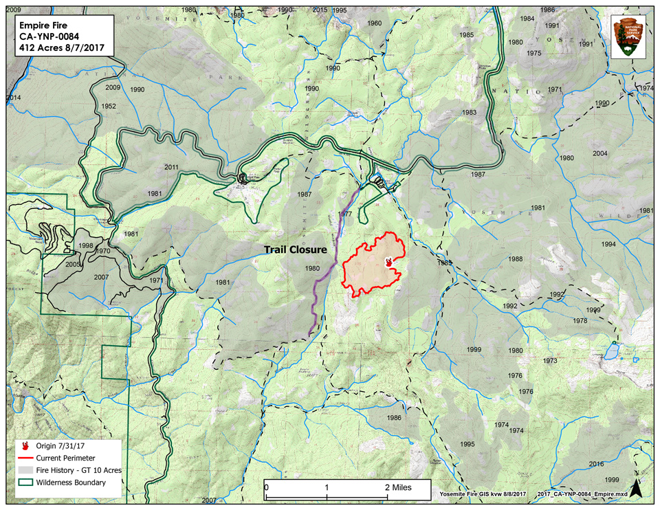 yosemite empire fire map august 8 2017