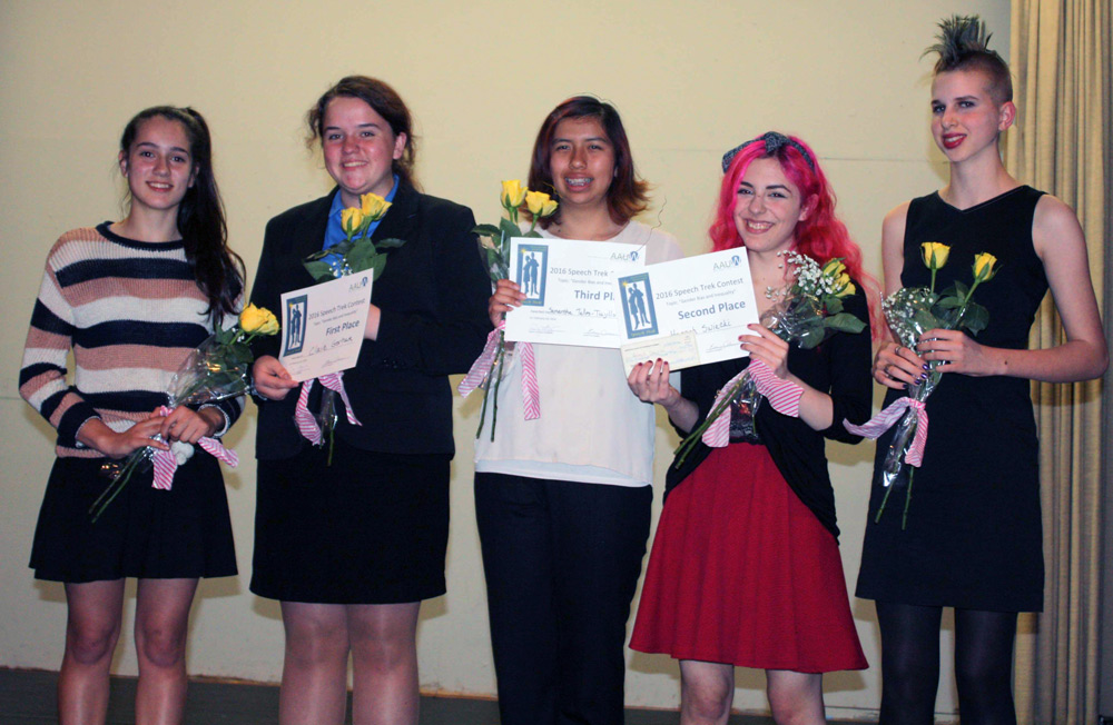 AAUW 2016 speech trek contestants