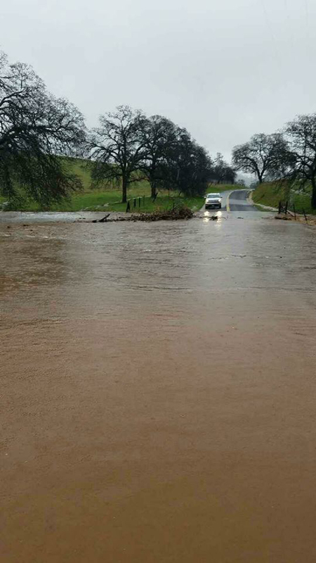 mariposa county roadway flooding hornitos road credit cal fire