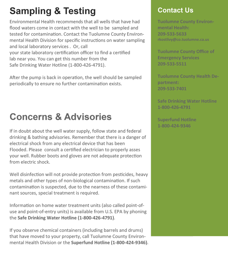 what to do if flood water reaches your well source tuolumne county 4