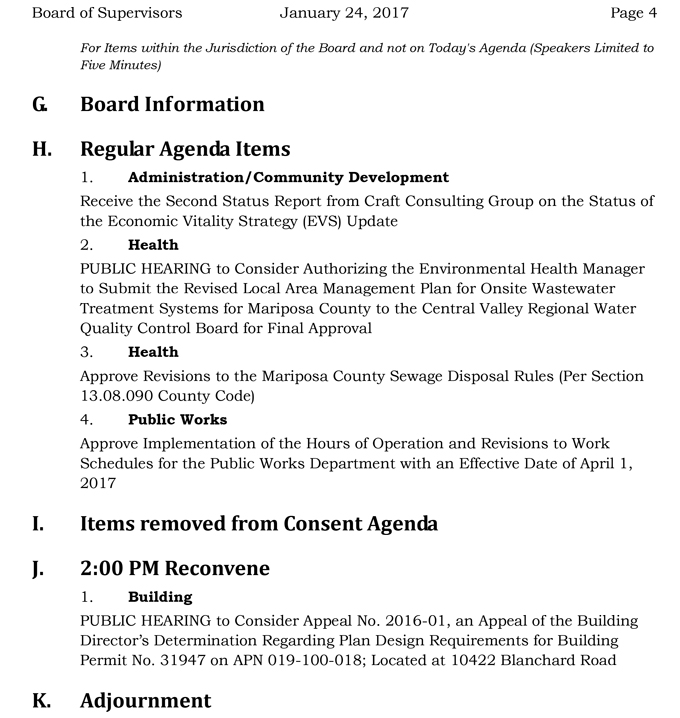 2017 01 24 mariposa county board of supervisors agenda january 24 2017 4