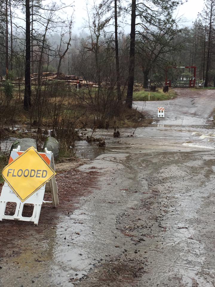 mariposa county roads closed leonard road january 4 2017