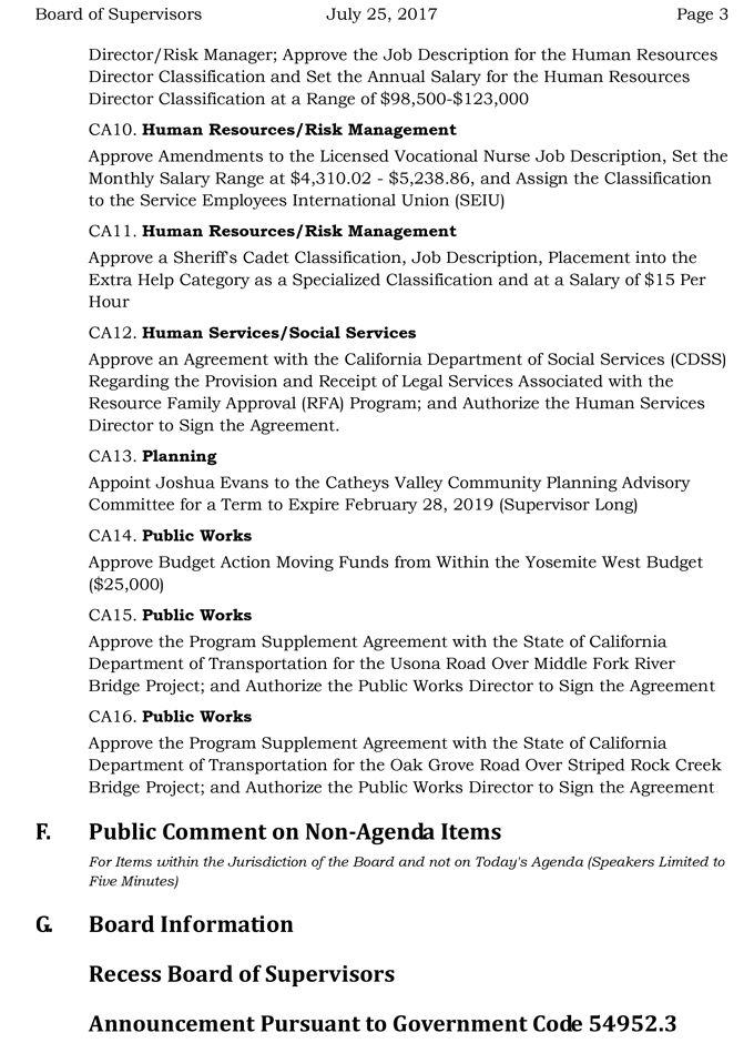 2017 07 25 mariposa county board of supervisors agenda july 25 2017 3