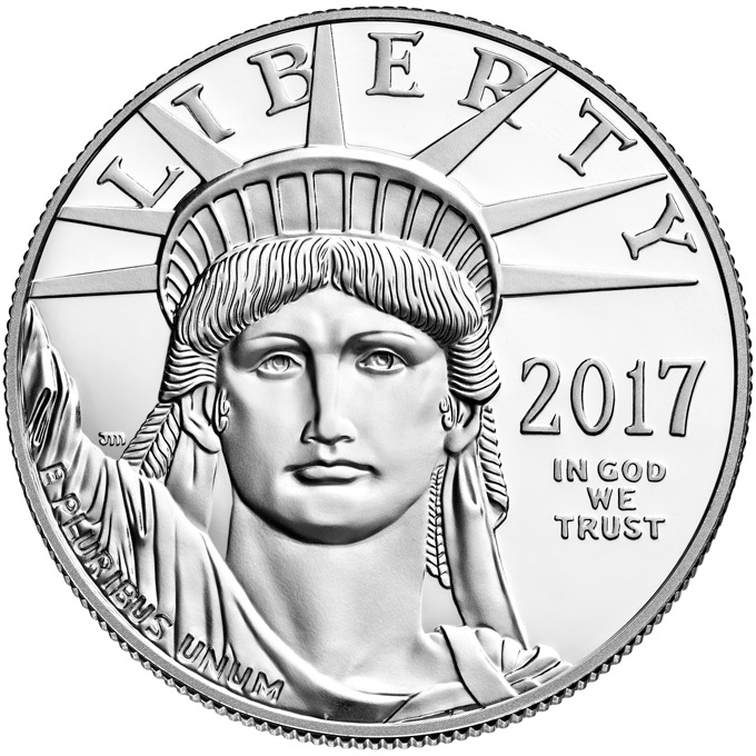 2017 american eagle platinum one ounce proof coin obverse