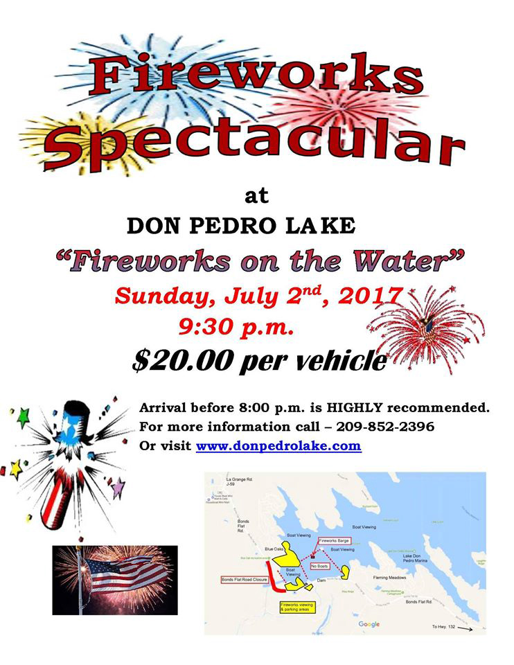 2017 fireworks flyer lake don pedro