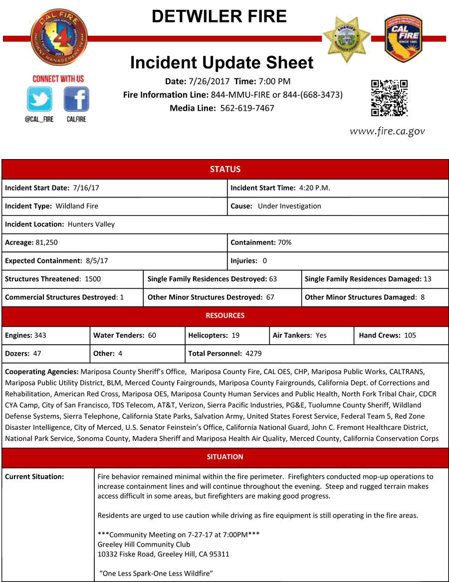 7 26 17 Detwiler CAL FIRE Update PM 1