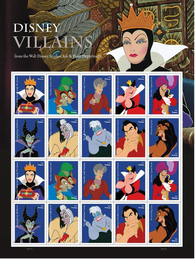 disney villians forever stamps 1