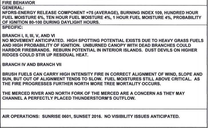 fire behavior detwiler july 25 2017 mariposa county