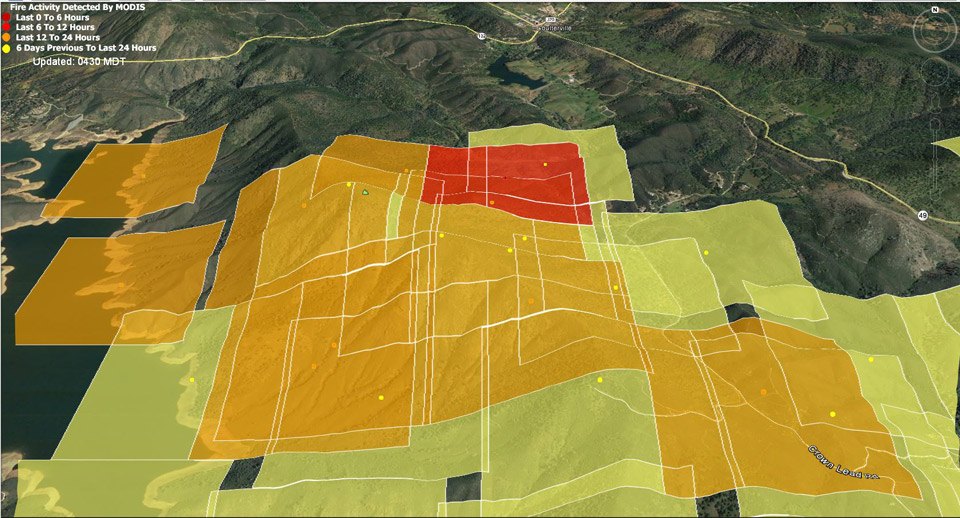 modis map 0330 am detwiler fire in mariposa county friday july 21 2017 coulterville