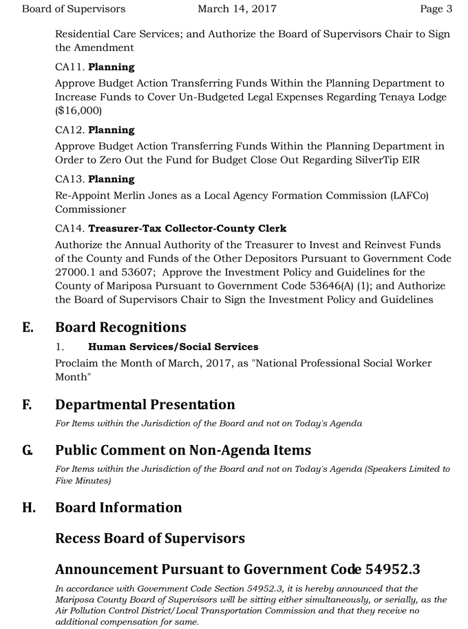 2017 03 14 mariposa county board of supervisors agenda for march 14 2017 3