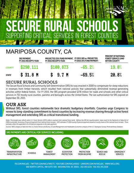 mariposa county secure rural schools funding
