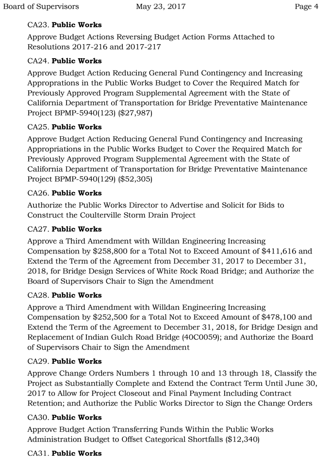 2017 05 23 mariposa county board of supervisors agenda may 23 2017 4