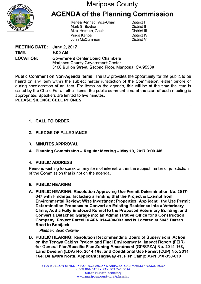 2017 06 02 mariposa county planning commission agenda june 2 2017 1