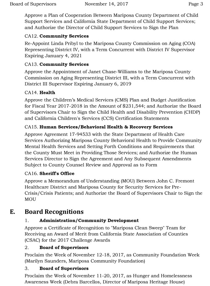 2017 11 14 mariposa county Board of Supervisors agenda november 14 2017 3