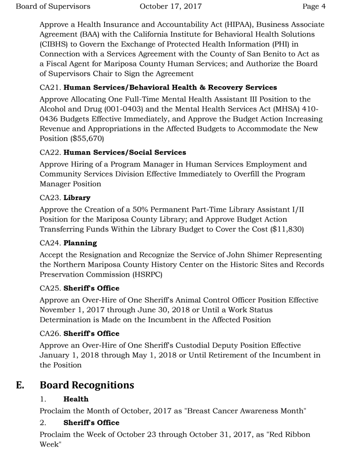 2017 10 17 mariposa county board of Supervisors agenda october 17 2017 4
