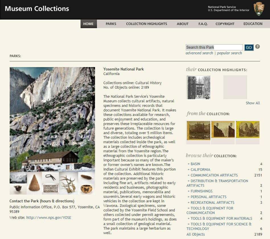 yosemite Web Catalog Homepage1