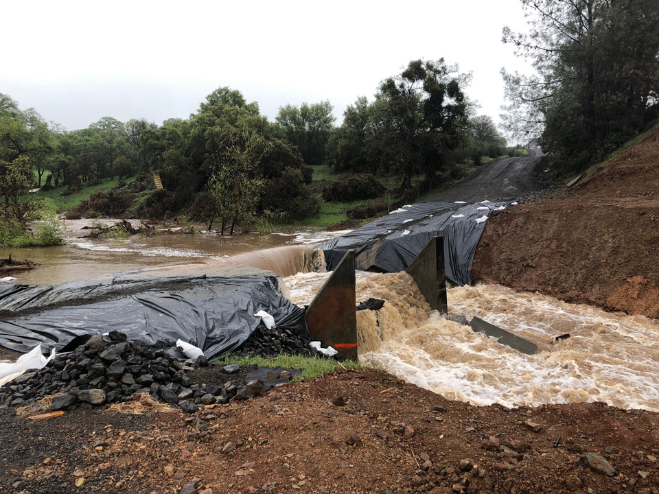 caltrans highway 132 washout april 9 2018