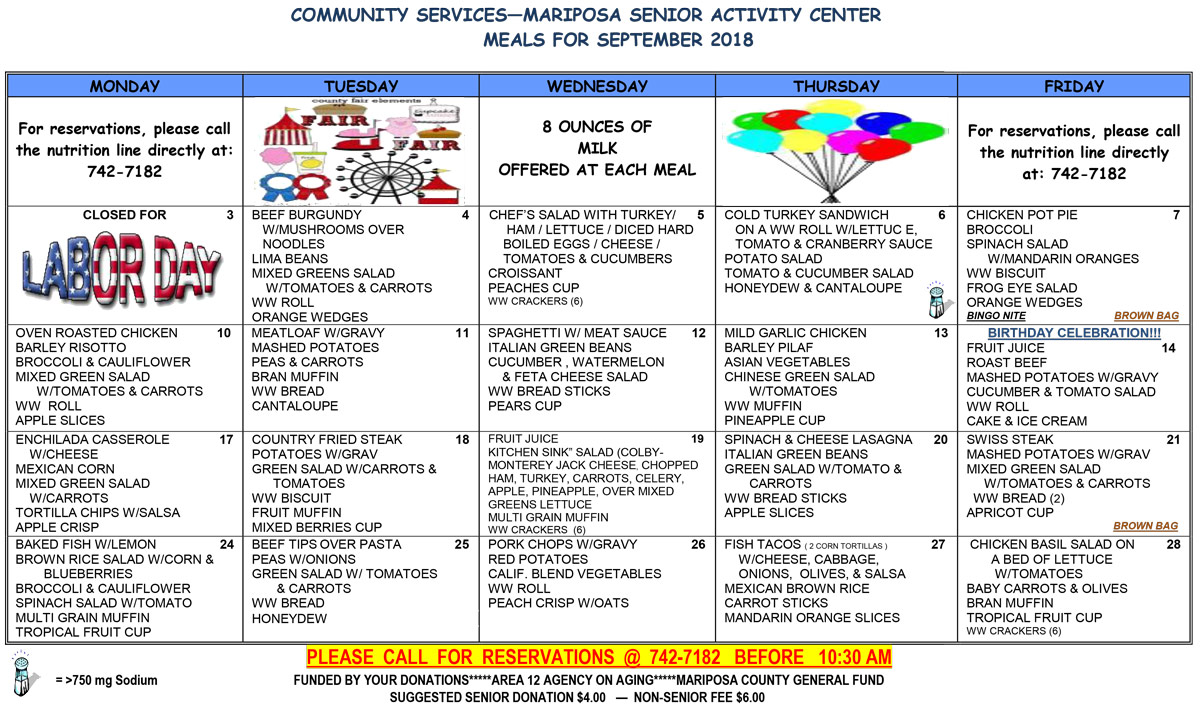September Menu