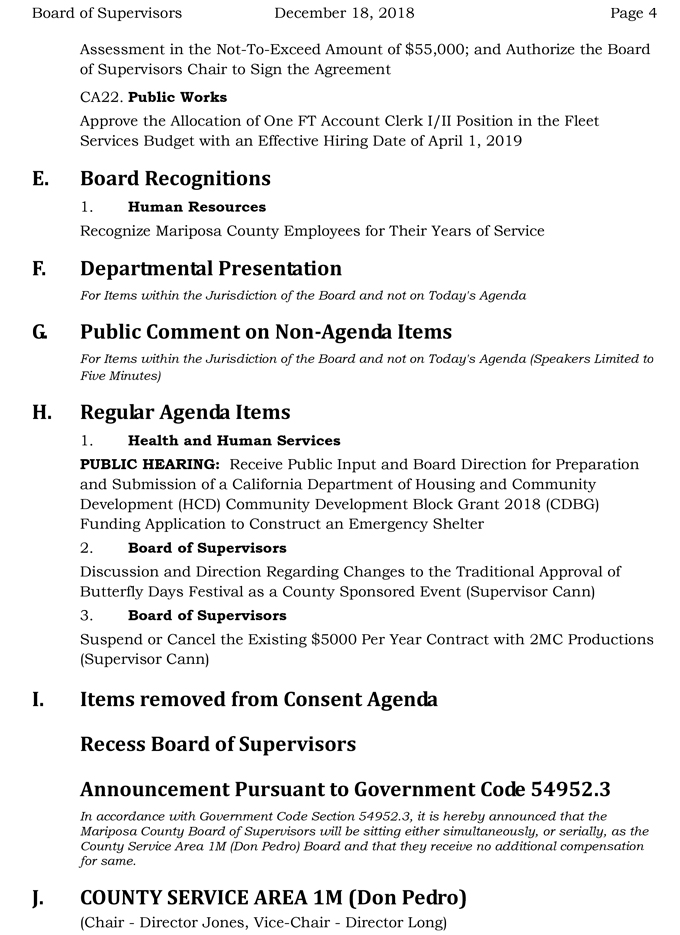 2018 12 18 mariposa county Board of Supervisors agenda december 18 2018 4