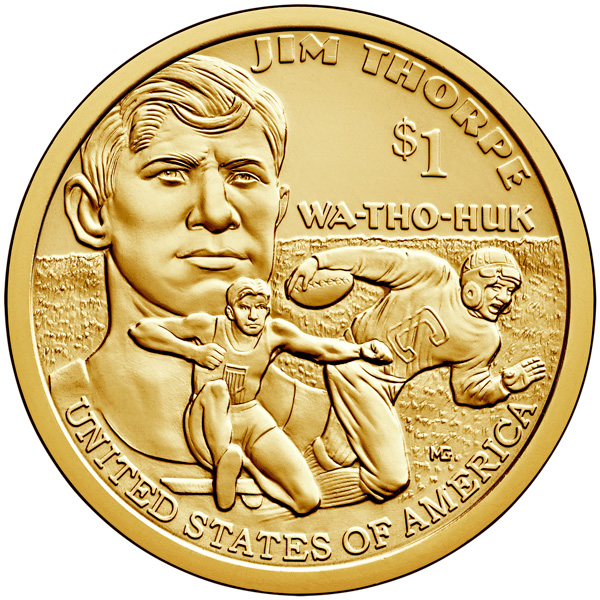 2018 native american one dollar uncirculated coin reverse
