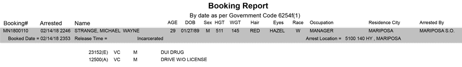 mariposa county booking report for february 14 2018