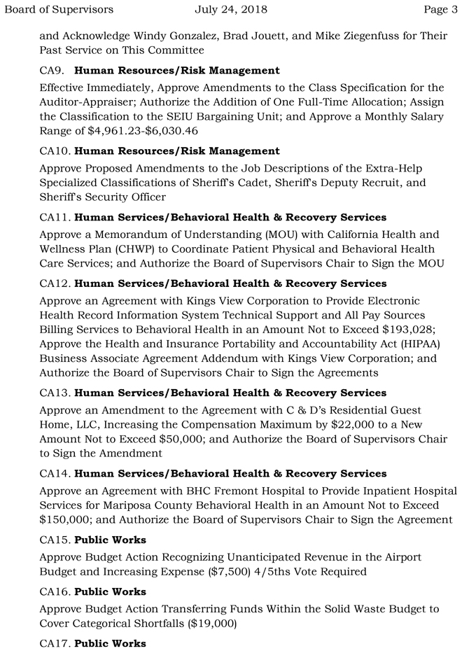 2018 07 24 mariposa county Board of Supervisors Agenda july 24 2018 3