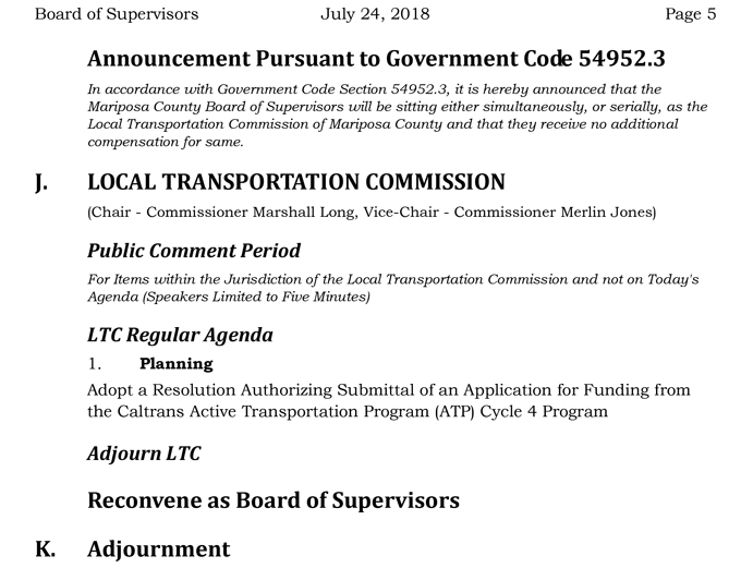 2018 07 24 mariposa county Board of Supervisors Agenda july 24 2018 5