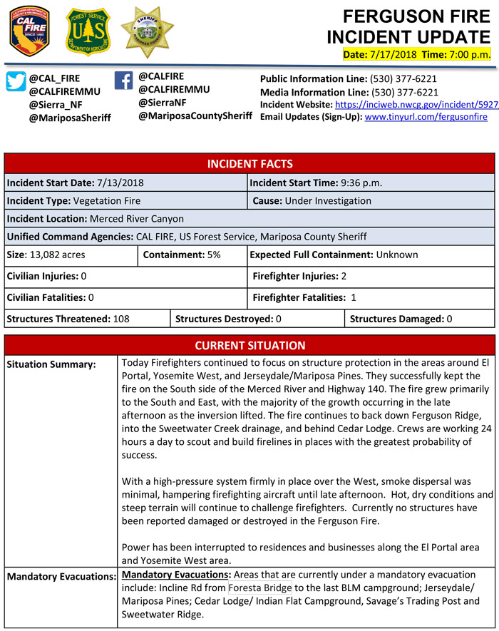 FERGUSON FIRE UPDATE 7 17 18 1