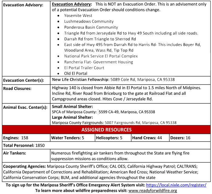 FERGUSON FIRE UPDATE 7 17 18 2