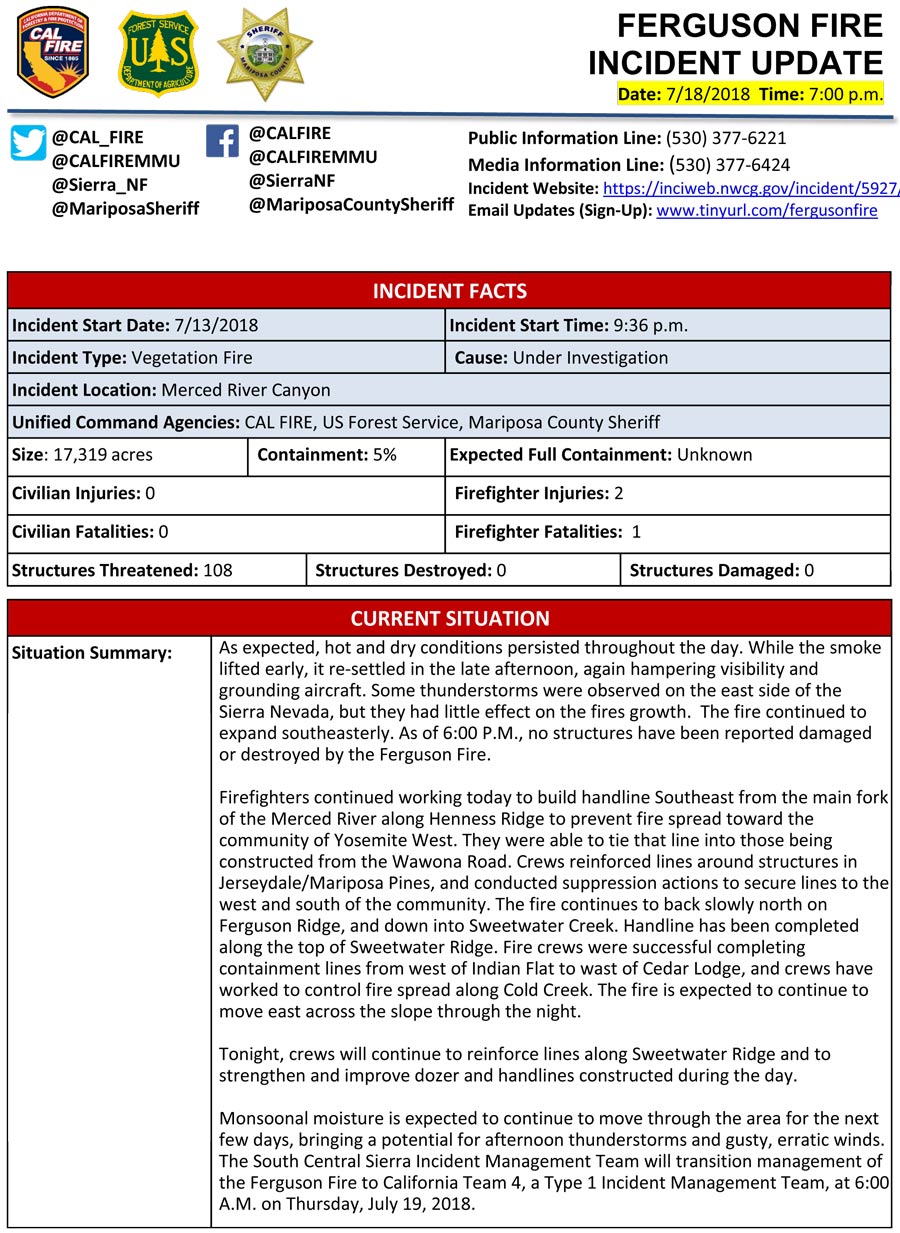 FERGUSON FIRE UPDATE 7 18 18 1
