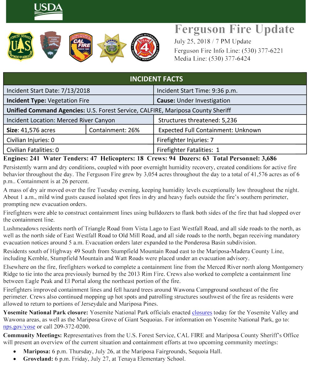 FERGUSON FIRE UPDATE 7 25 1