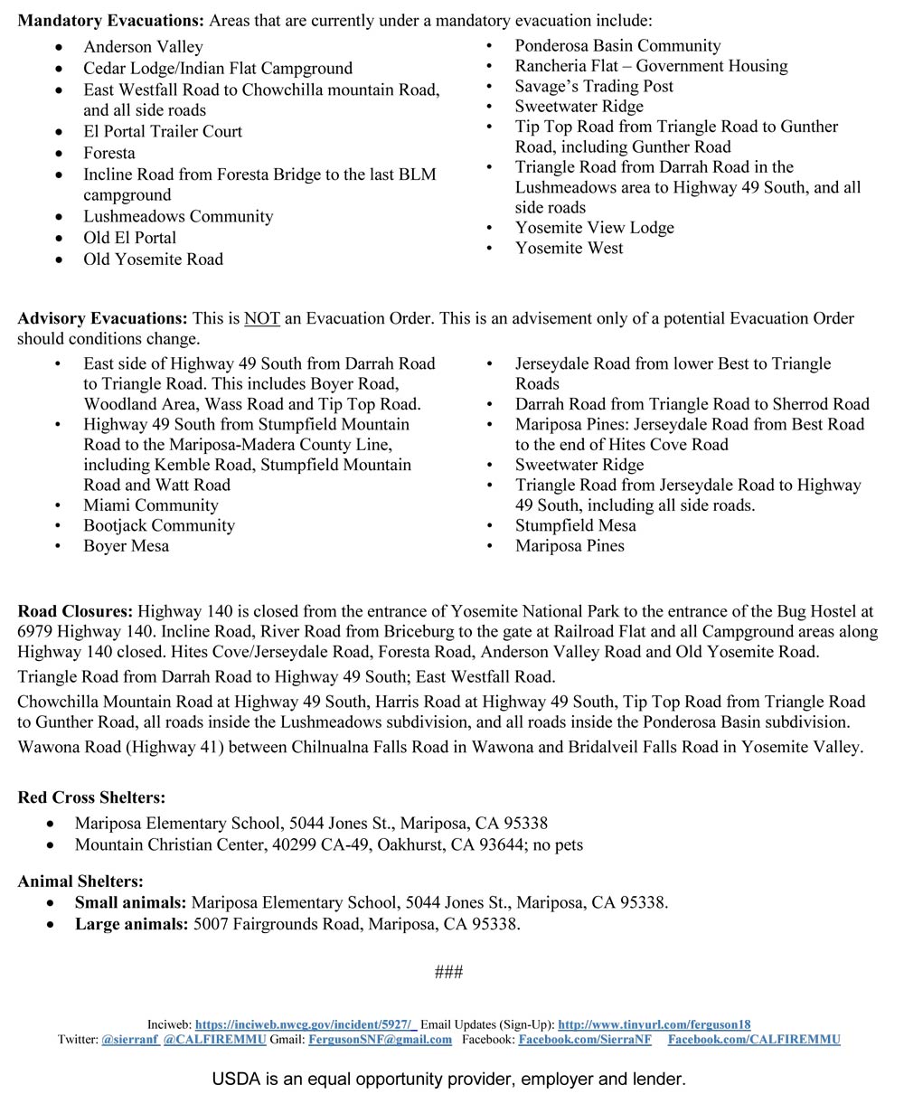 FERGUSON FIRE UPDATE 7 25 2