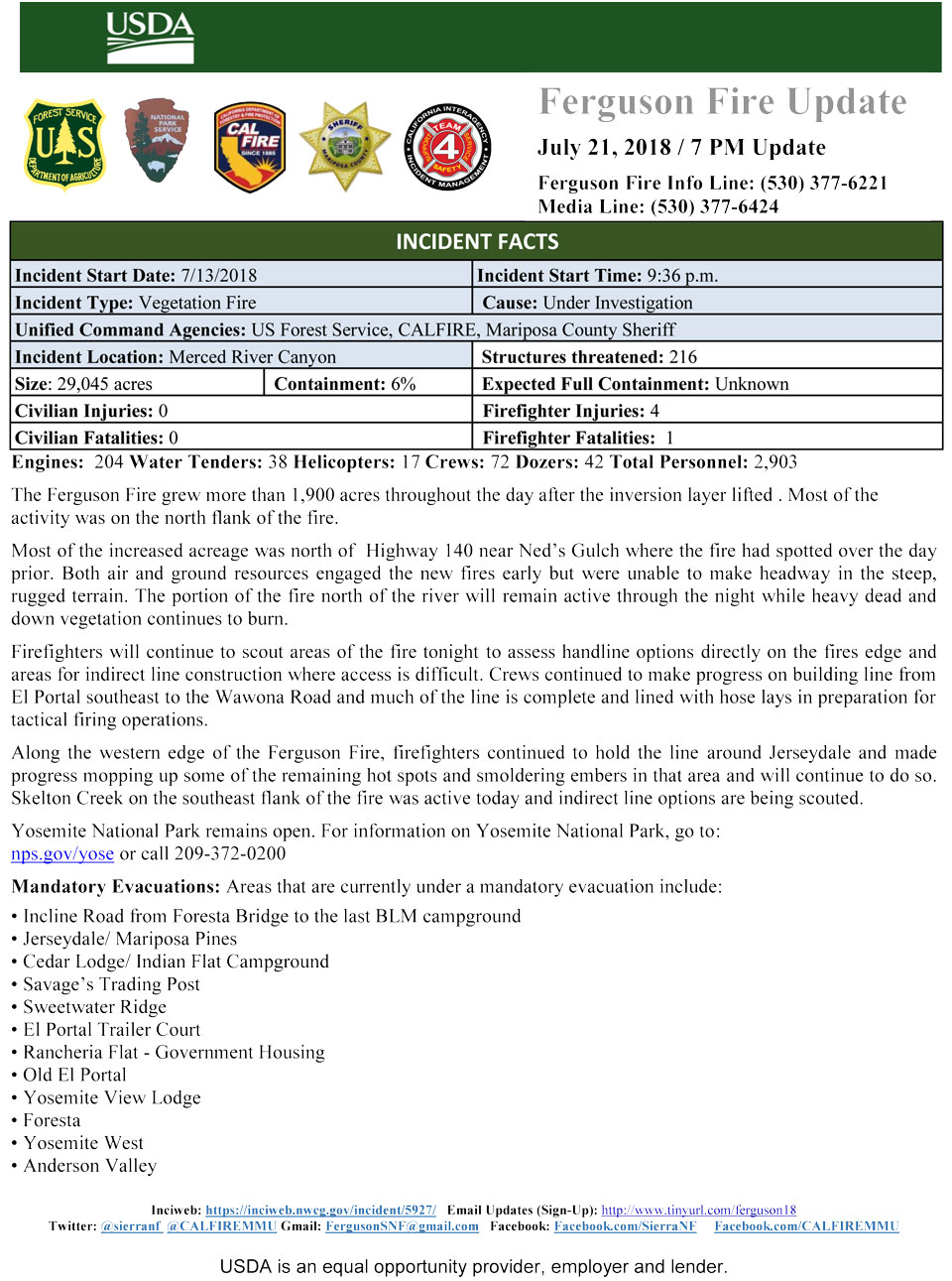 FERGUSON FIRE evening 7.21 1