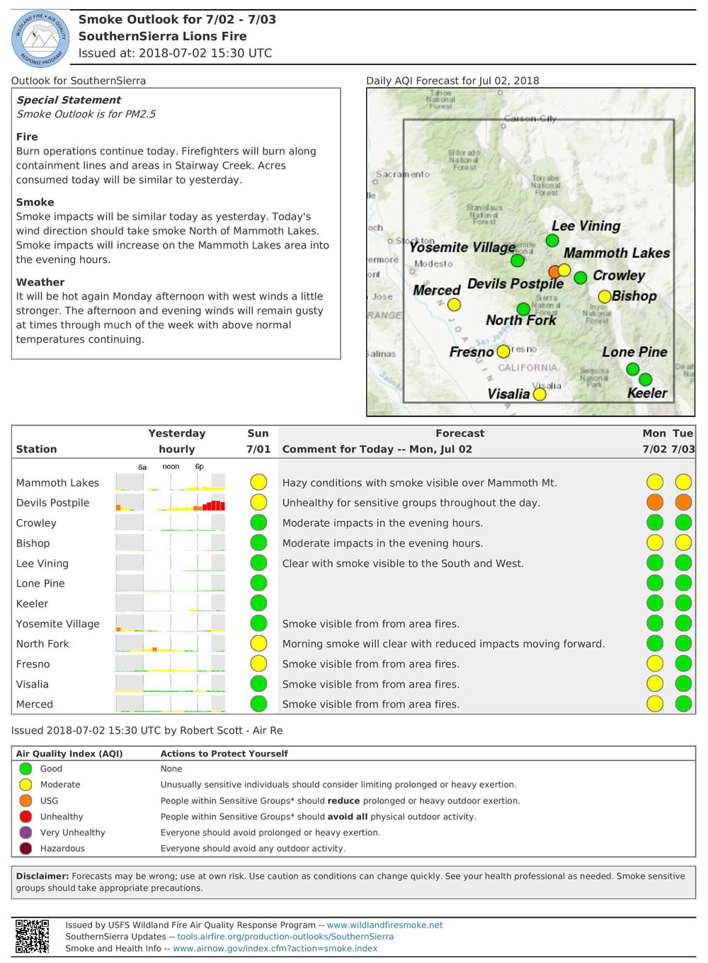 Lions Fire SNF Air Quality 7 2 18