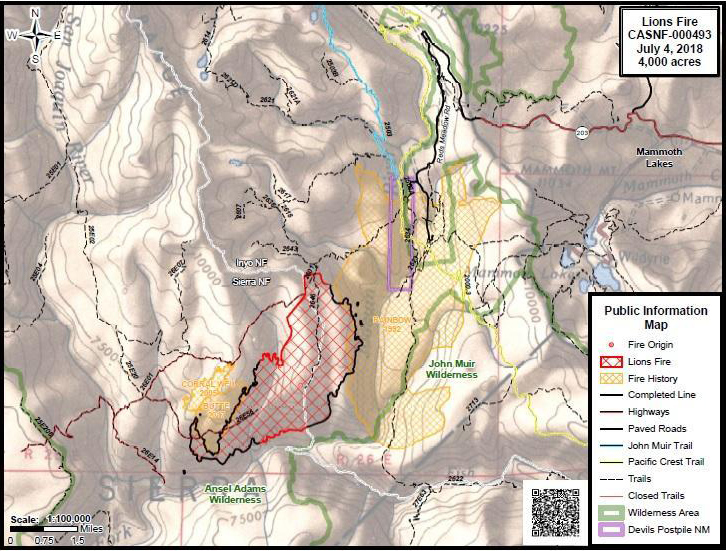 Lions Fire SNF fire map 7 4 2018