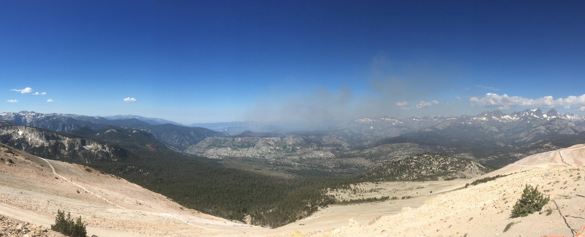 Lions Fire top of Mammoth Mountain 7 1 18