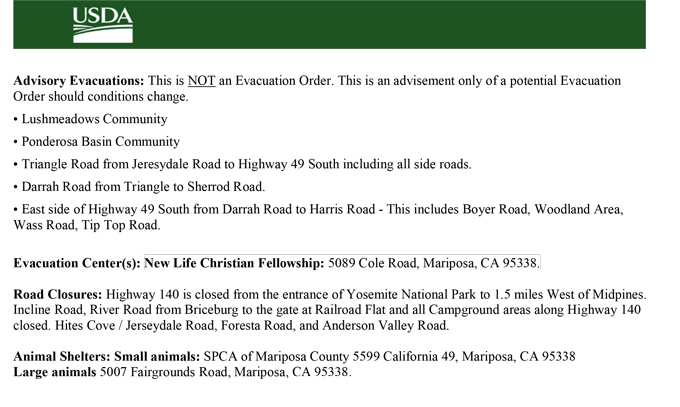 SUNDAY FERGUSON FIRE UPDATE 2