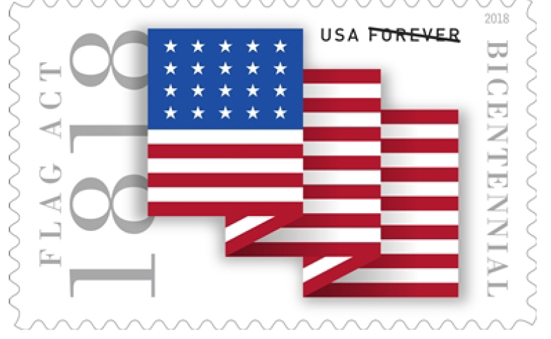 USPS Forever Stamp 200th Anniversary of the Flag Act of 1818