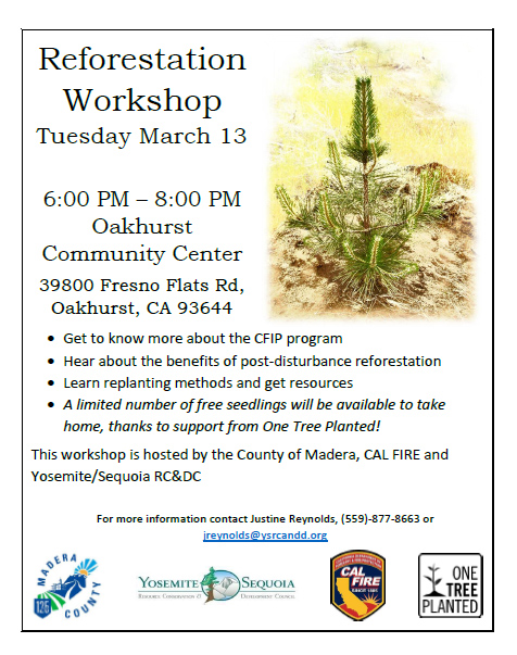 oakhurst reforestation workshop graphic mach 13 2018