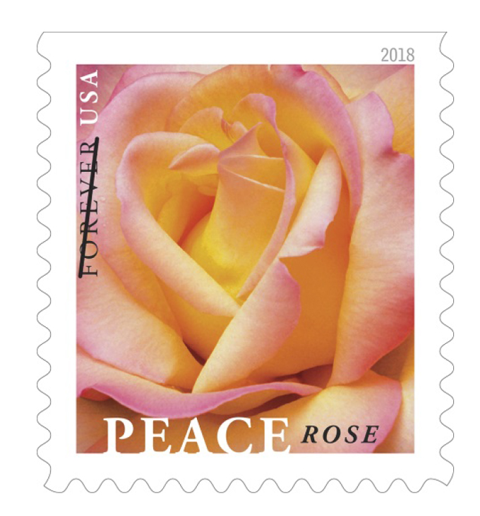 usps peace rose forever stamp
