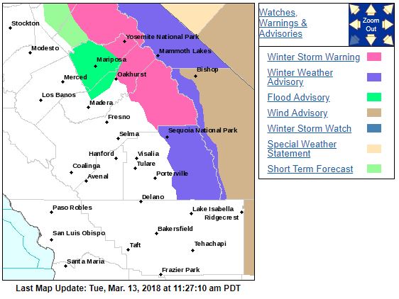 weather mariposa march 13 2018