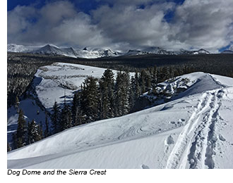 yosemite Dog Dome and Sierra Crest on March 16th 2018